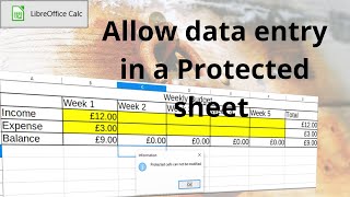 How to allow data entry in a protected sheet.