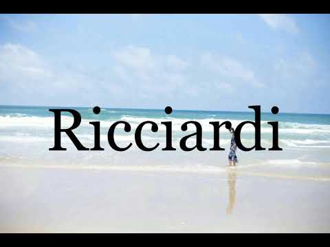 How To Pronounce Ricciardi🌈🌈🌈🌈🌈🌈Pronunciation Of Ricciardi