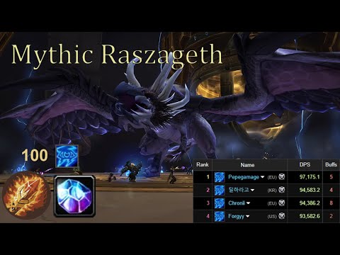 Rank 1 Arcane Mage's Mythic Raszageth - 93.6k DPS (Highest parse for lowest externals)