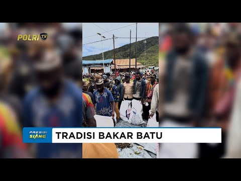 SATGAS DAMAI CARTENZ BERBAGI KECERIAAN TRADISI BAKAR BATU MENYAMBUT HUT KABUPATEN PANIAI