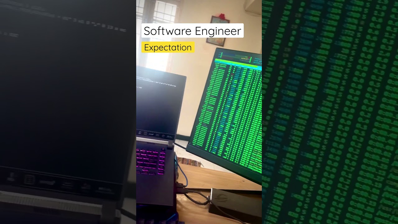 Software Engineer Expectation 👨🏻‍💻vs Reality 😂 #shorts #softwareengineer