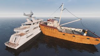 Fishing Boat Collisions with Ships and Boats | Teardown Gameplay