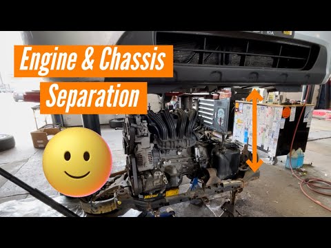 Remove & Replace New Engine On 2008 Kia Rondo | Dropping The Subframe