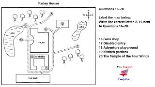 IELTS Listening Map with Answers and Script - Farley House
