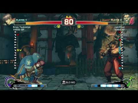 Kiryu Tsukimiya [Guy] vs Cab [Balrog] SSF4 Japanese Online Ranked Matches - TRUE-HD