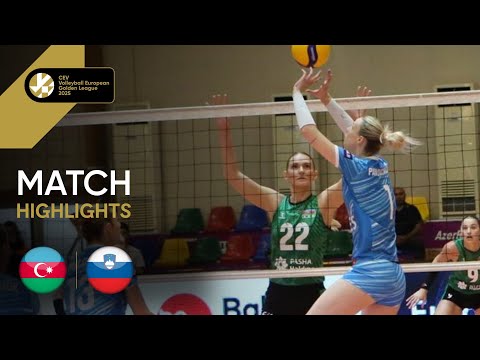 Highlights | Azerbaijan vs. Slovenia - CEV Volleyball European Golden League 2025 | Women