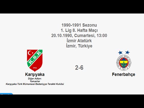 Karşıyaka 2-6 Fenerbahçe [HD] 20.10.1990 - 1990-1991 Turkish 1st League Matchday 8