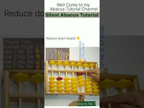 Silent Abacus Tutorial short No 7 How to count 1 to 10 on the Abacus