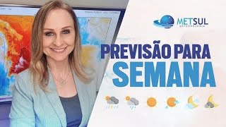 13/01/2025 - Previsão do tempo para a semana | METSUL