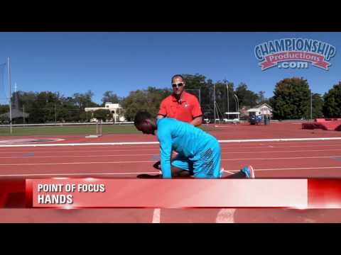 Four Point Start & Triple Extension Out of the Block for Sprinters!