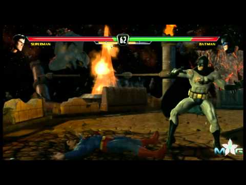 Mortal Kombat vs DCU: Superman vs Batman fight