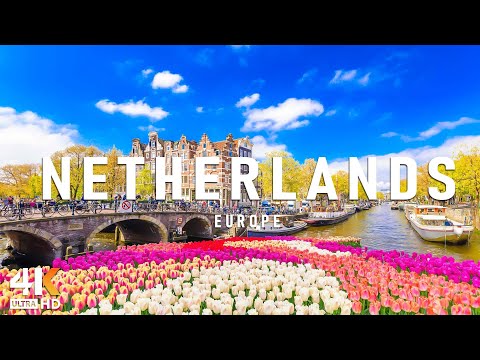 FLYING OVER NETHERLANDS 4K Ultra HD -Relaxing Music Along With Beautiful Nature Scene-Amazing Nature