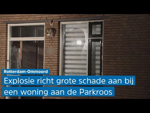 FLINKE schade aan een huis in Rotterdam-Ommoord na EXPLOSIE