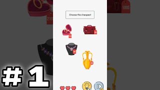 Brain Up IQ Pack Easy Quiz Level 1 Chose the cheapest Gameplay Solution Walkthrough