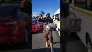 DJ Sbu giving out MoFaya on the N1 Highway