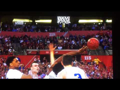 Wisconsin vs Duke 2015 NCAA National Championship final minutes missed possession call