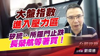 大盤指數進入壓力區，矽統、所羅門止跌，長榮航等著買！｜台股攻略｜劉烱德 (圖)
