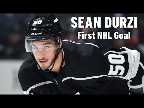 Sean Durzi #50 (Los Angeles Kings) first NHL goal Nov 24, 2021