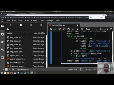 Supermarket Queue Problem Solved In Python