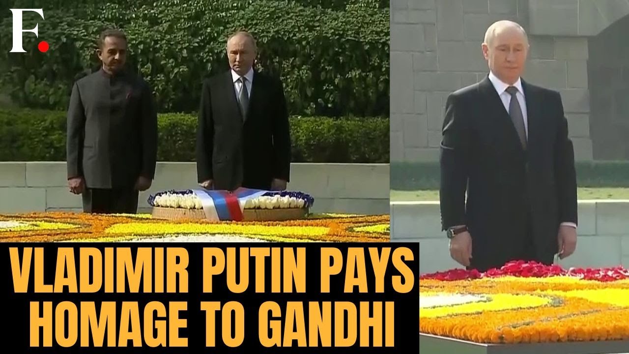 Vladimir Putin Lays Wreath at Mahatma Gandhi Memorial Ahead of High-Level Talks with PM Modi | N18G