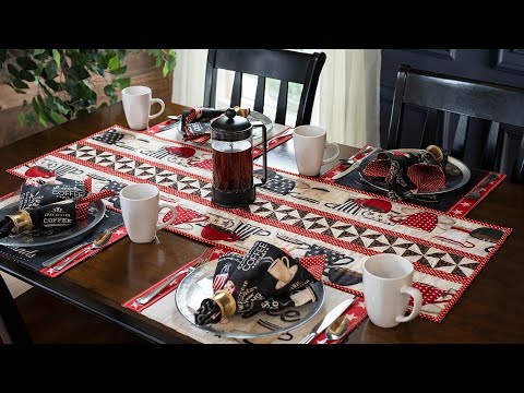 How to Make a Pinwheel Stripe Table Runner | a Shabby Fabrics Tutorial + FREE Pattern