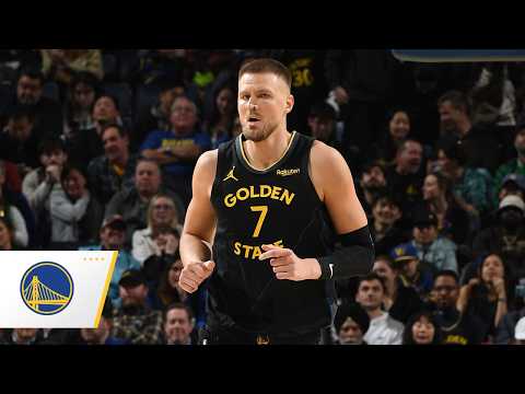Kristaps Porzingis Makes Warriors Debut vs. Celtics