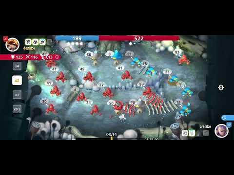 MUSHROOM WARS 2 Cree mas fraco de dando trabalho ( joguei errado ?)