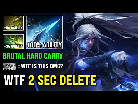 WTF Delete Anyone in 2 Seconds 100% Full Agility Speed Drow Ranger with Butterfly Swift Blink Dota 2