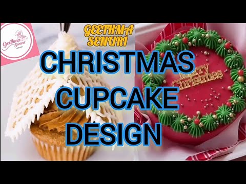 christmas cup cake🌲🌲 design#cupcakedecorating#cupcakes