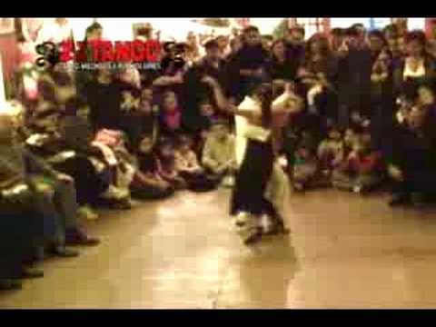  Gustavo Chaile  and  Ayelen Morando  are  dancing  to  the  milonga  "  El Lloron  "