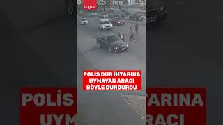 Konya'da polisin dur ihtarına uymayan araç lastiğine ateş edilerek dur