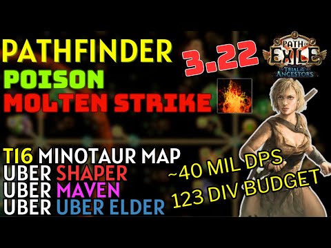[PoE 3.22] Poison Molten Strike Pathfinder | ~40 Million DPS | ~123 Div Budget