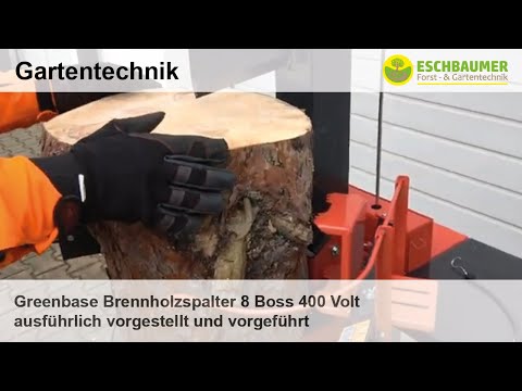 Greenbase Brennholzspalter 8 Boss 400 Volt ausführlich vorgestellt und vorgeführt