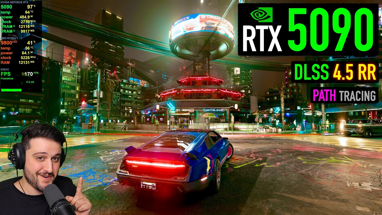 RTX 5090 - Cyberpunk 2077 - DLSS 4.5 Ray Reconstruction + Path Tracing Looks Insane!
