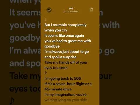 Arctic Monkeys: 505 (Speed Up) | #Lyrics