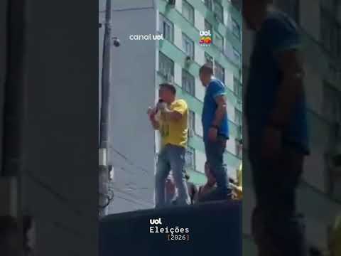 Flávio Bolsonaro fala de fim da ‘era Lula’ durante motocarreata no Rio
