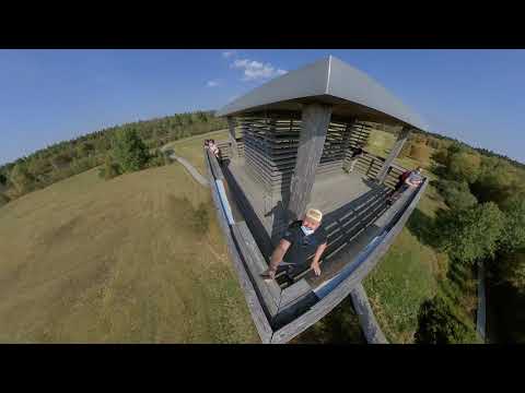 Rhön Drohne - das schwarze Moor und der Basaltsee in der Rhön 1080p