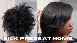 Silk Press Fail on Natural Hair + 4 month post chop length check | Vlogmas day 23 #naturalhair