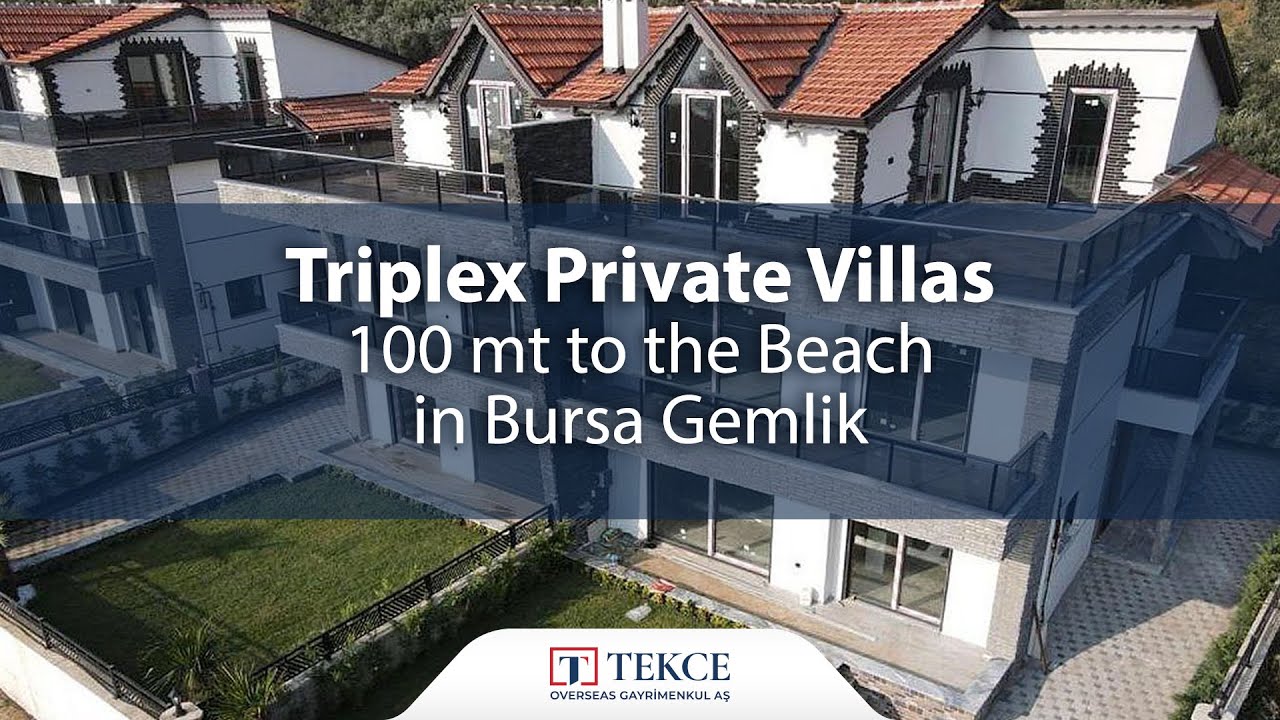 Gemlik'te Özel Bahçeli Tripleks Müstakil Villalar