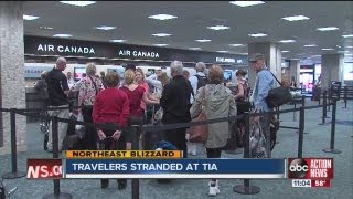 Travelers stranded at TIA