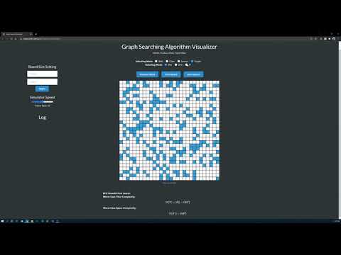 Graph Search Algorithm Visualizer (BFS, DFS, A*)