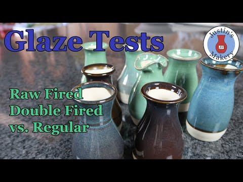 Ceramic Glaze Tests - Raw Fired vs "Double Fired" vs Regular