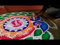 Navratri Special Peacock Rangoli Design 💞Diwali Rangoli