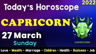 Aj Ka Din Kaisa Rahe Ga | Capricorn Daily Horoscope | Horoscope Today | Aj Ka Din | 27 March 2022