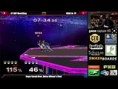 PPMD's Marth four stocks Mew2King's Marth on FD Apex 2014
