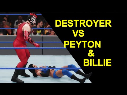 WWE 2K18 Destroyer vs Billie & Peyton 2 on 1 Knockout