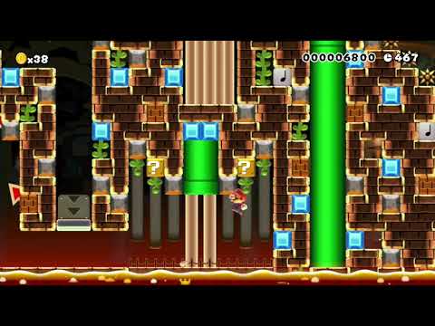 壁キックの練習をしよう♪【11】の修正版　Wall Kick by りょうた 🍄 Super Mario Maker #afw 😶 No Commentary