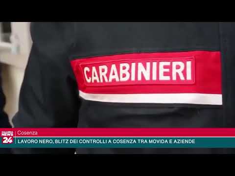Cosenza - Lavoro nero, blitz dei controlli a Cosenza tra movida e aziende
