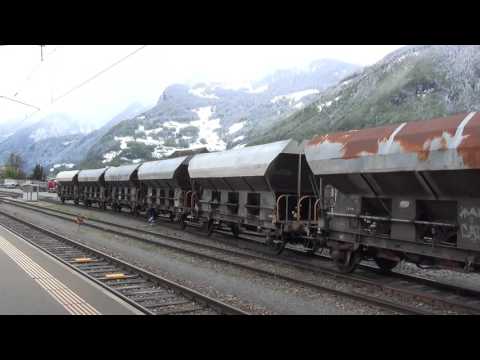 SBB CARGO 843-085 DA MANOVRA CON CARRI MERCI A ALTDORF.(CH) 25 - 4 - 2016
