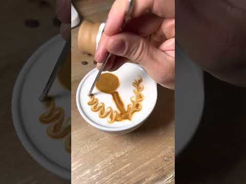 How to make latte art flower?🌼🌺 #latteartcity  #flower
